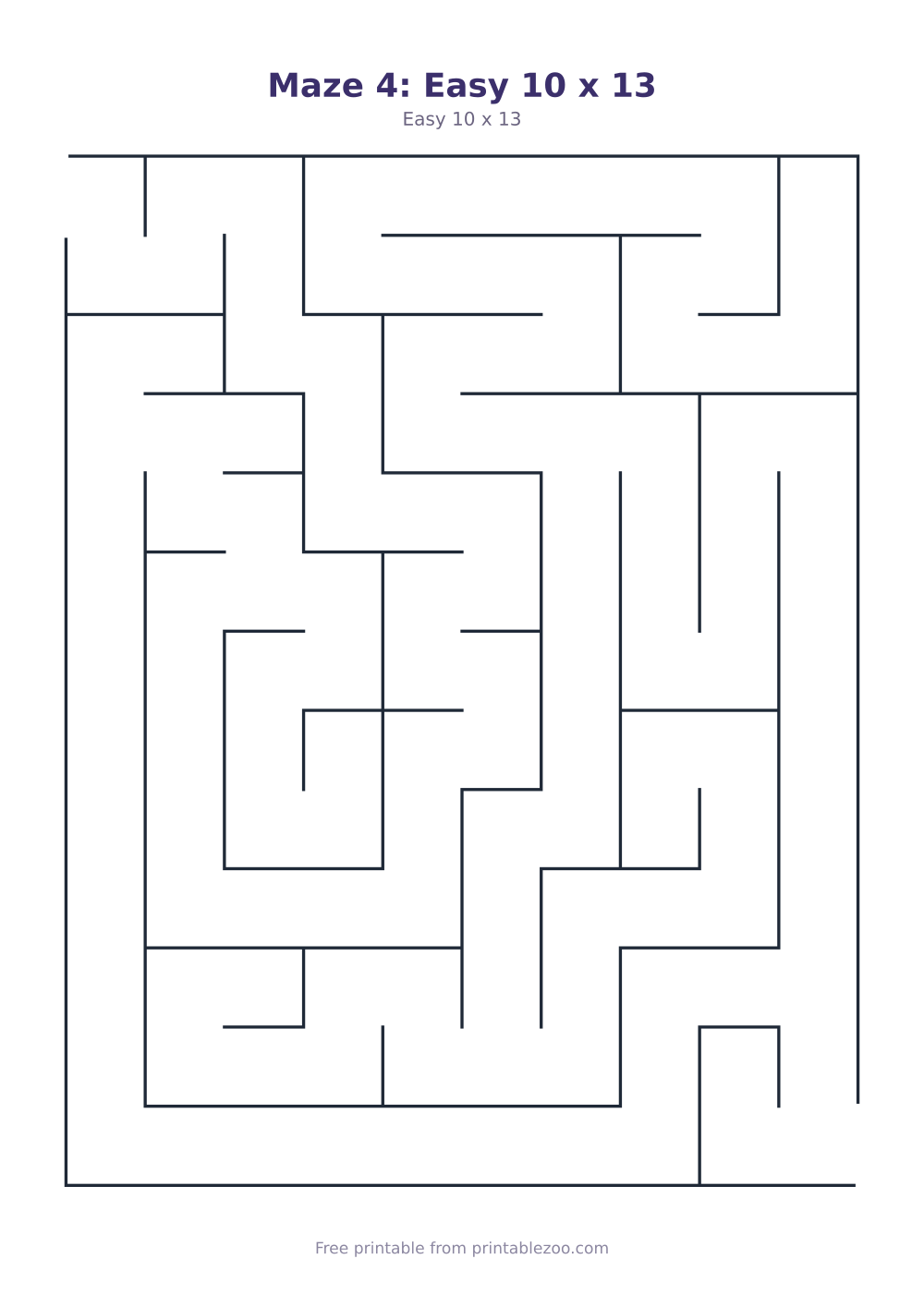Maze 4: Easy 10 x 13