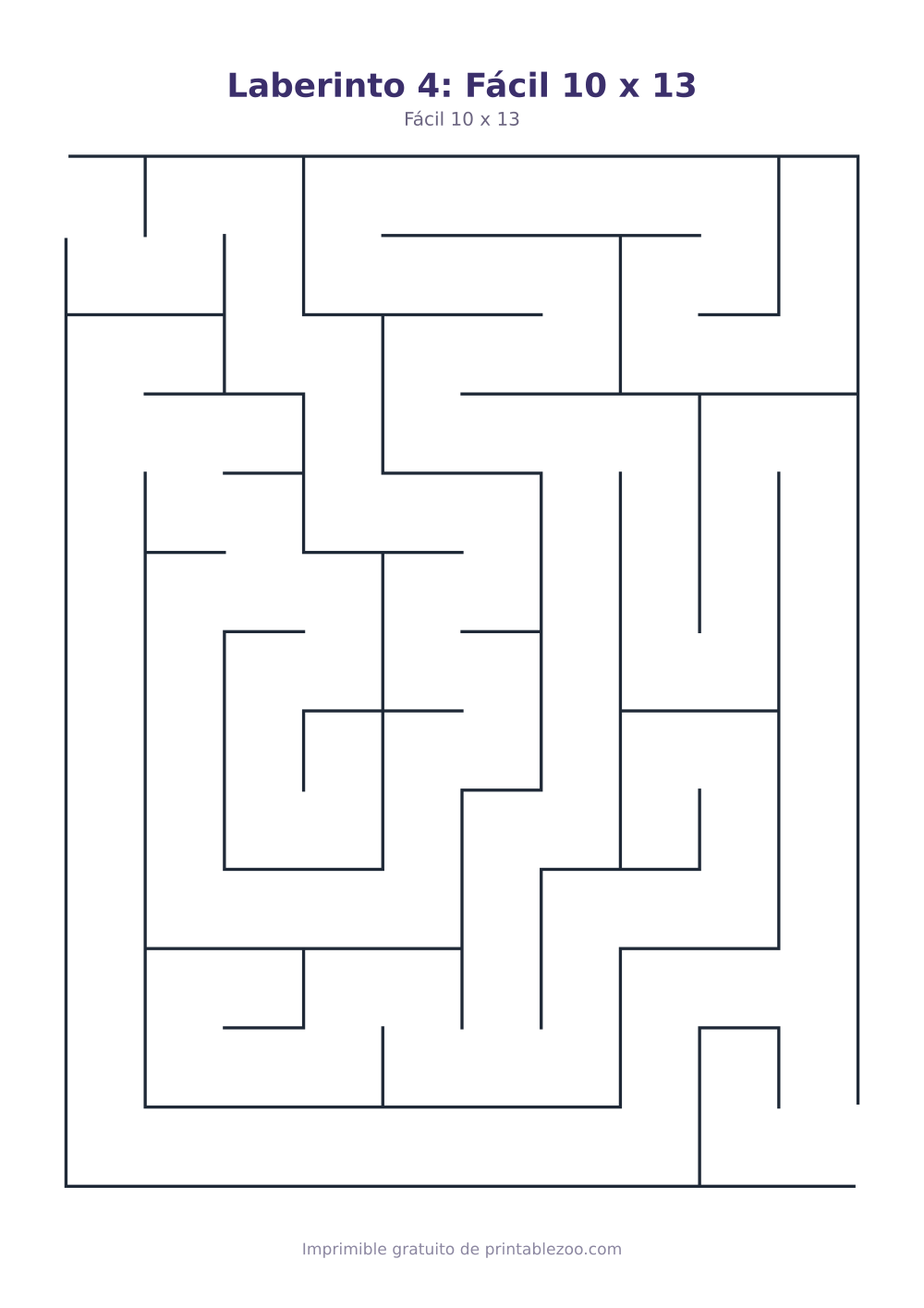 Laberinto 4: Fácil 10 x 13