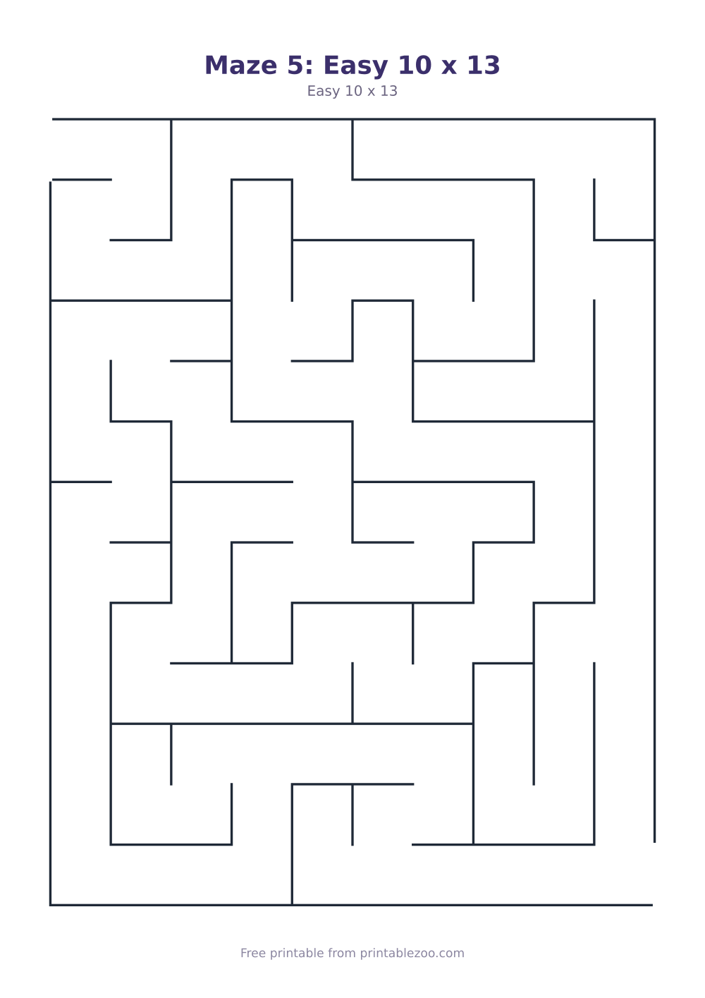 Maze 5: Easy 10 x 13