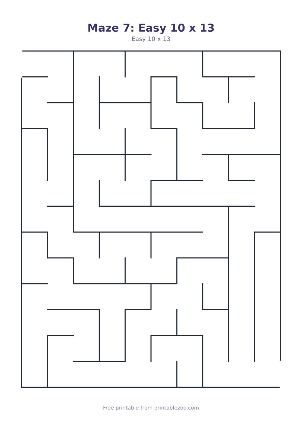 Maze 7: Easy 10 x 13