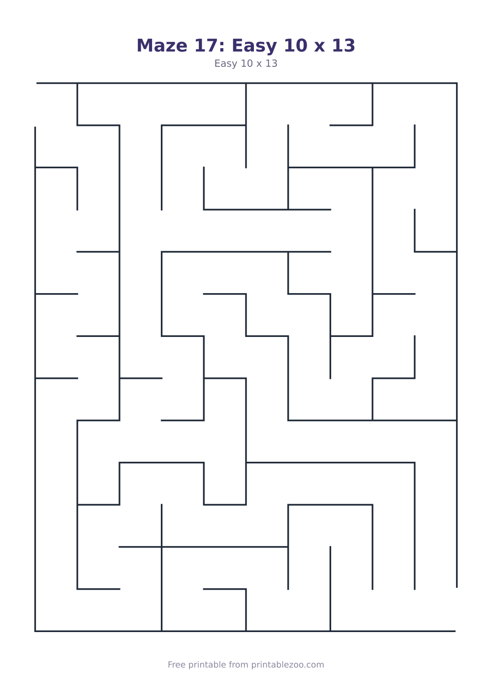 Maze 17: Easy 10 x 13