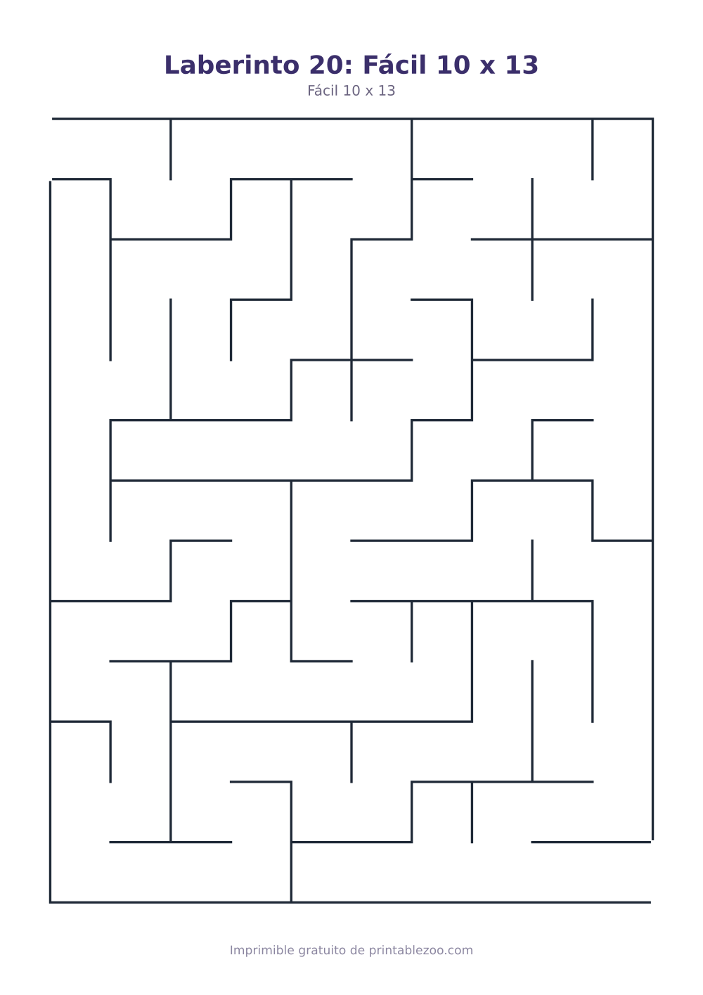 Laberinto 20: Fácil 10 x 13