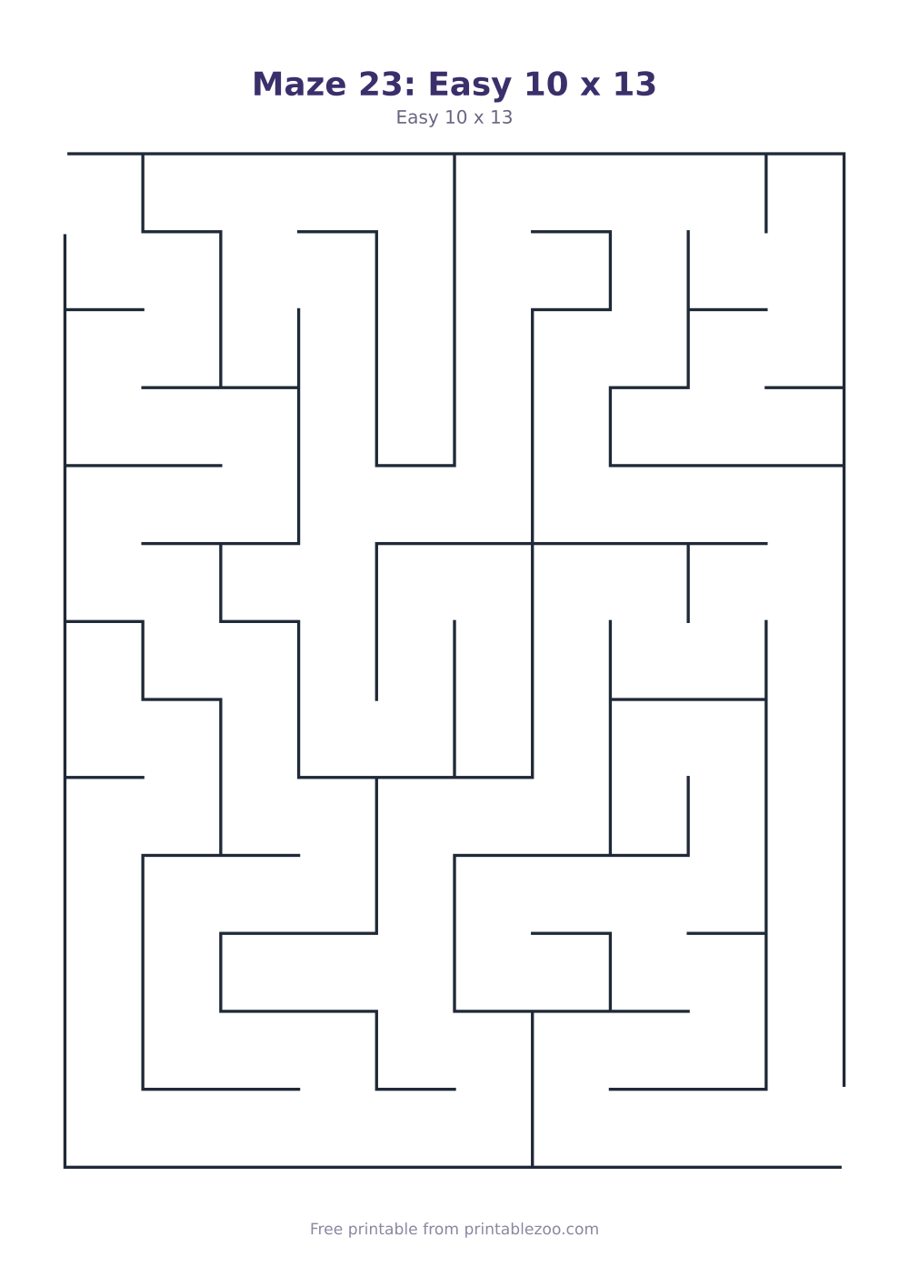 Maze 23: Easy 10 x 13