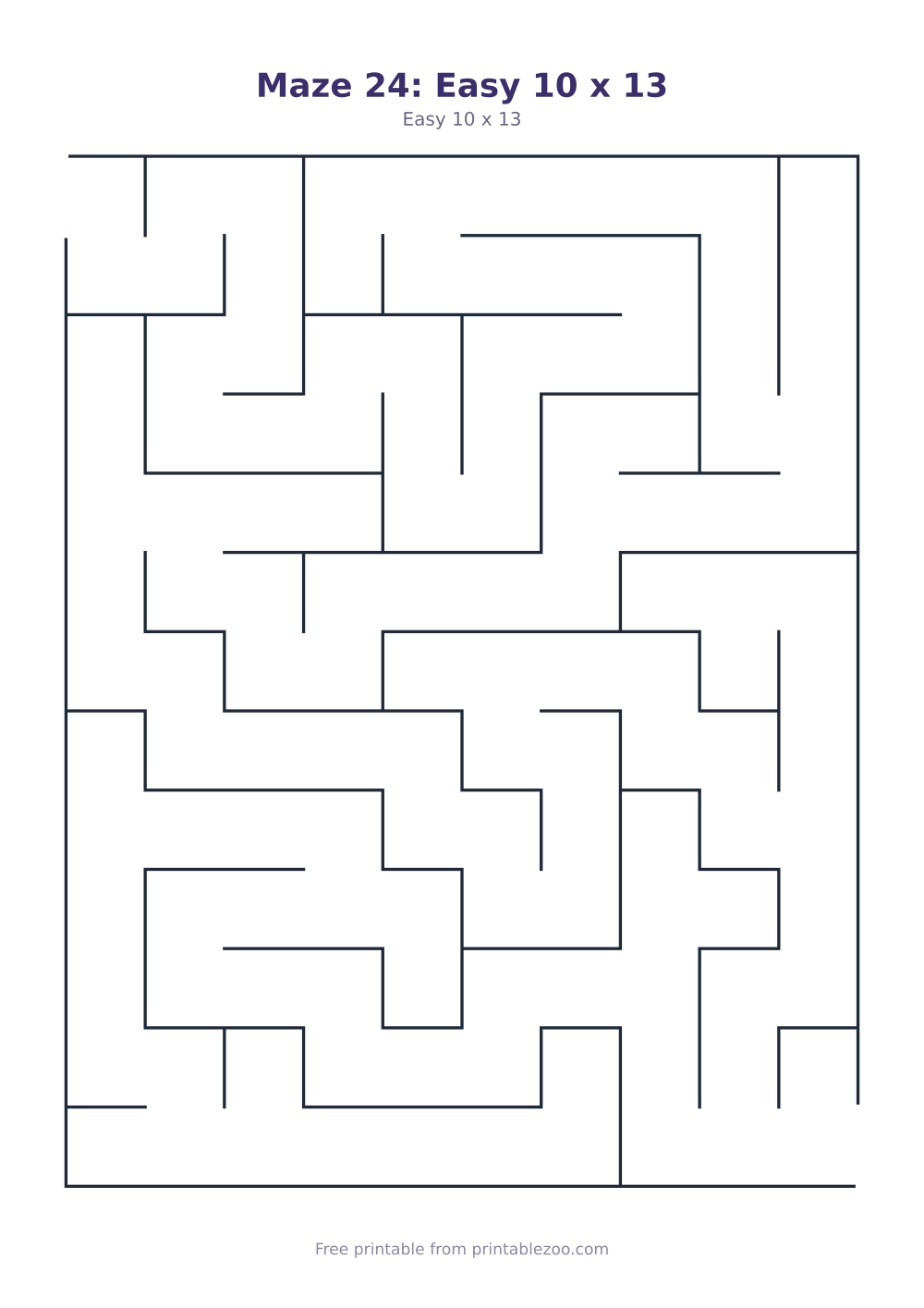Maze 24: Easy 10 x 13