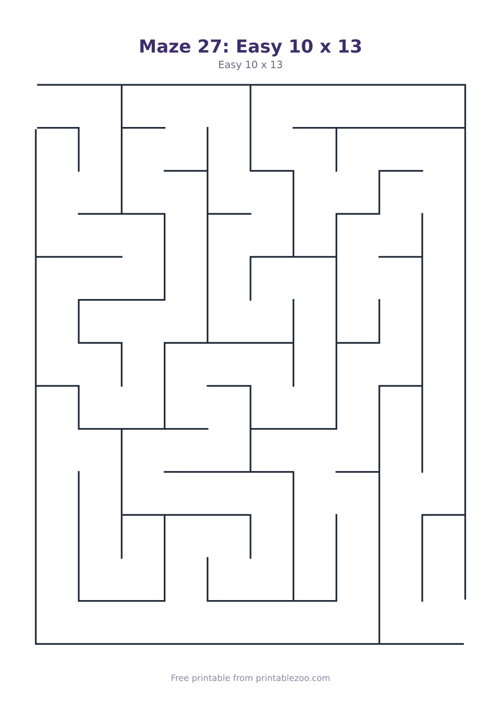 Maze 27: Easy 10 x 13