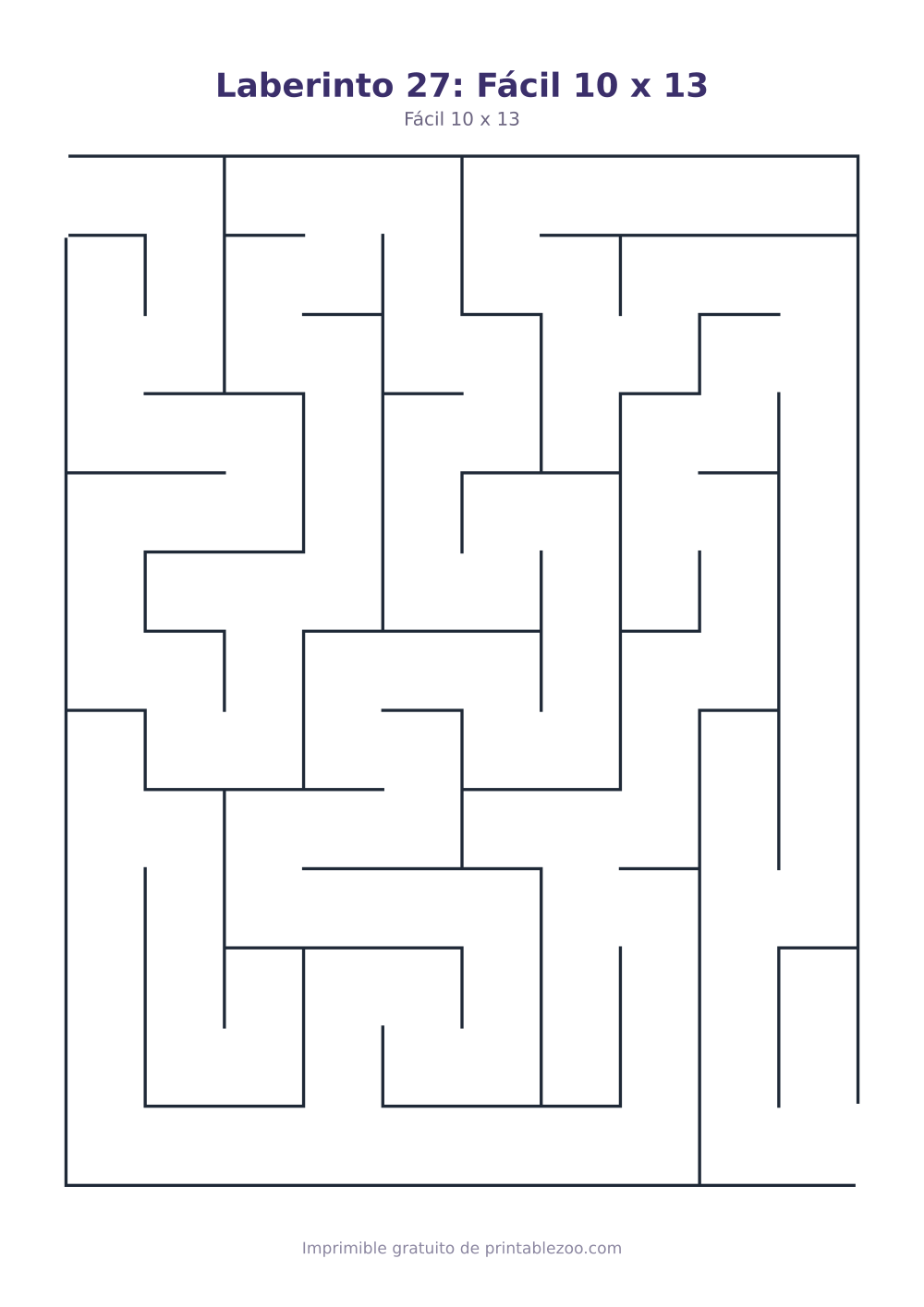 Laberinto 27: Fácil 10 x 13