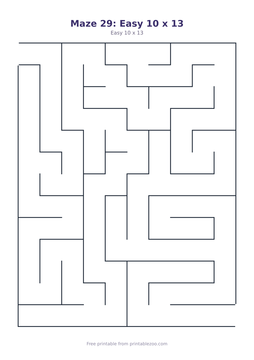 Maze 29: Easy 10 x 13