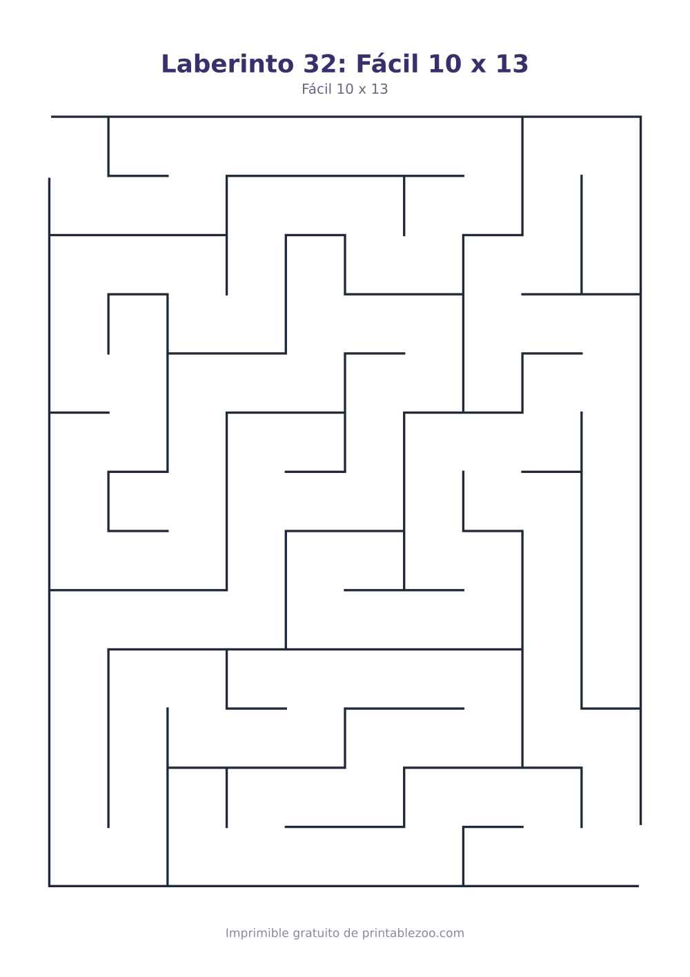 Laberinto 32: Fácil 10 x 13