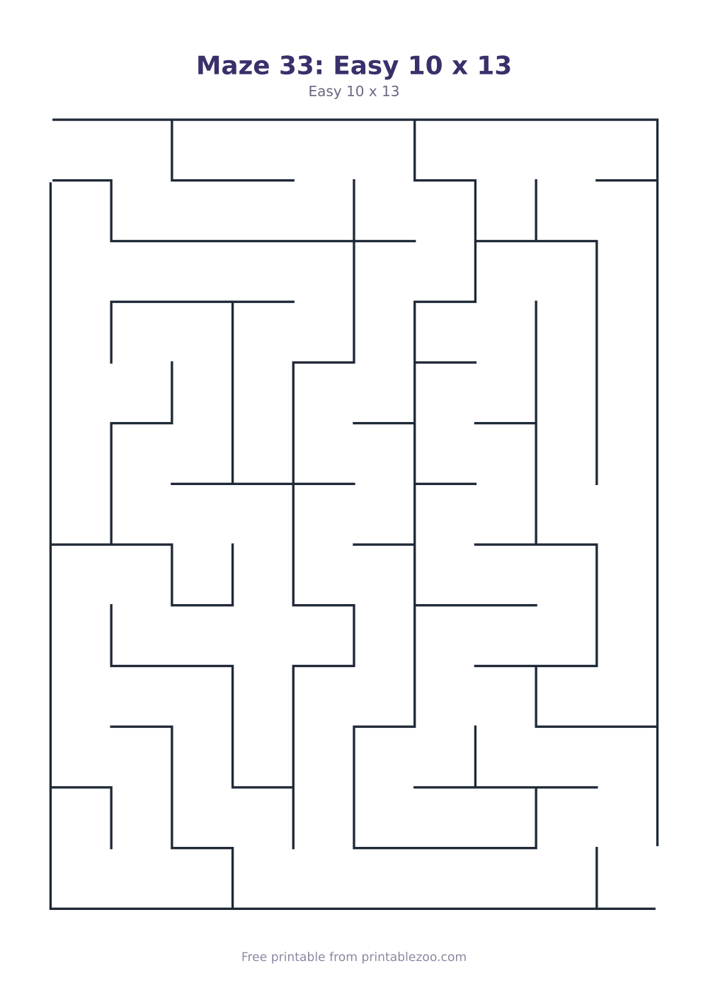 Maze 33: Easy 10 x 13