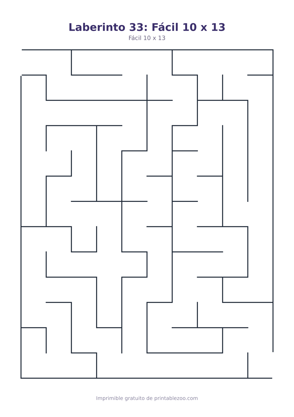 Laberinto 33: Fácil 10 x 13