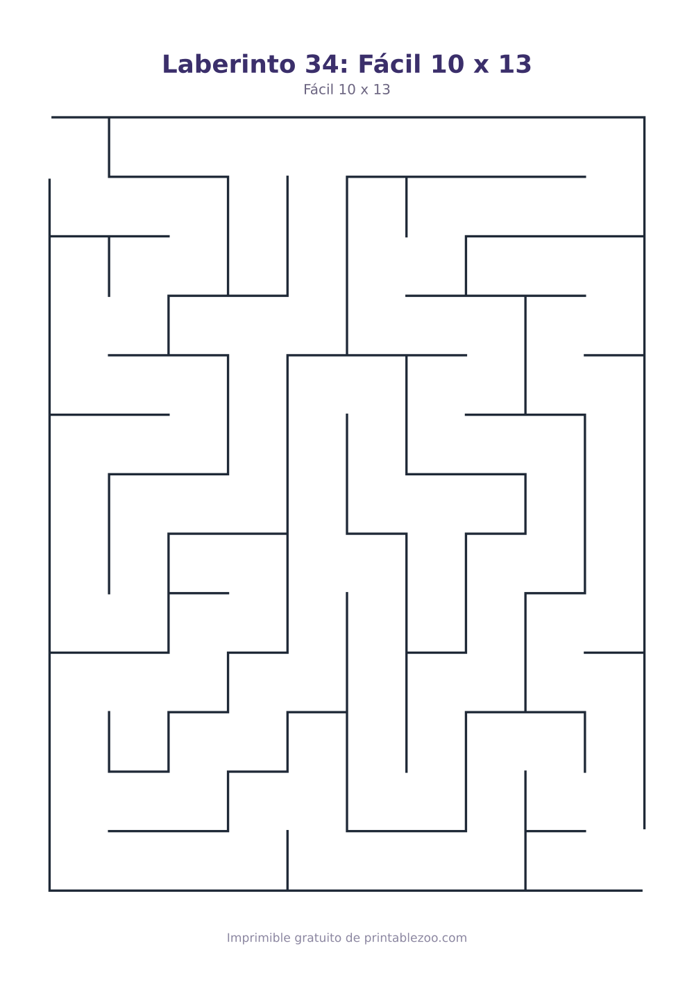 Laberinto 34: Fácil 10 x 13