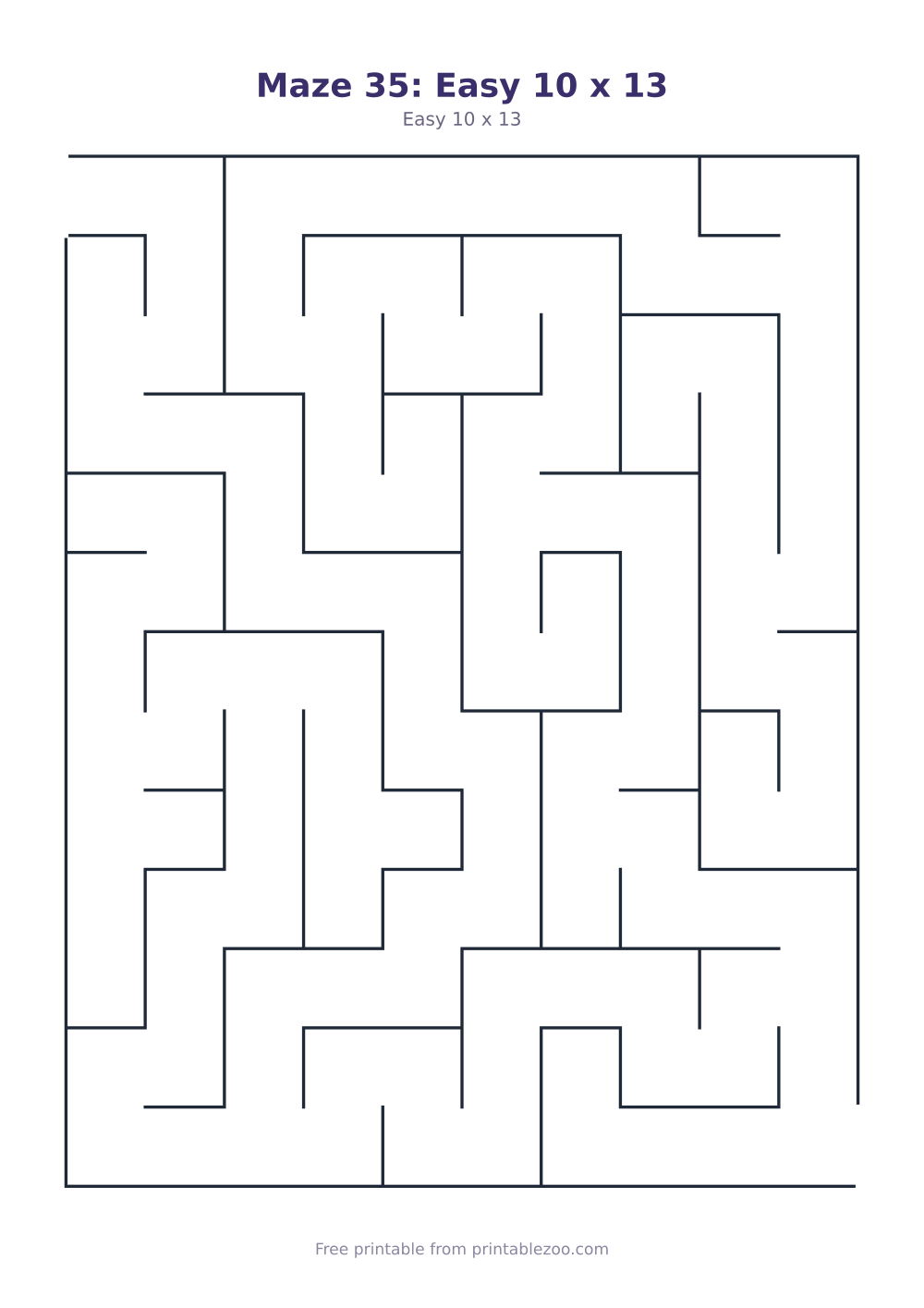 Maze 35: Easy 10 x 13