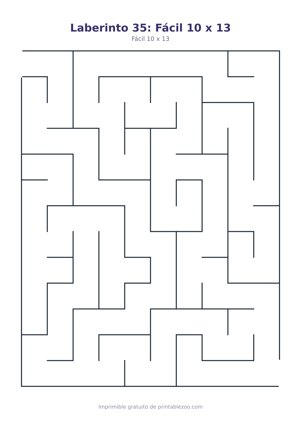 Laberinto 35: Fácil 10 x 13