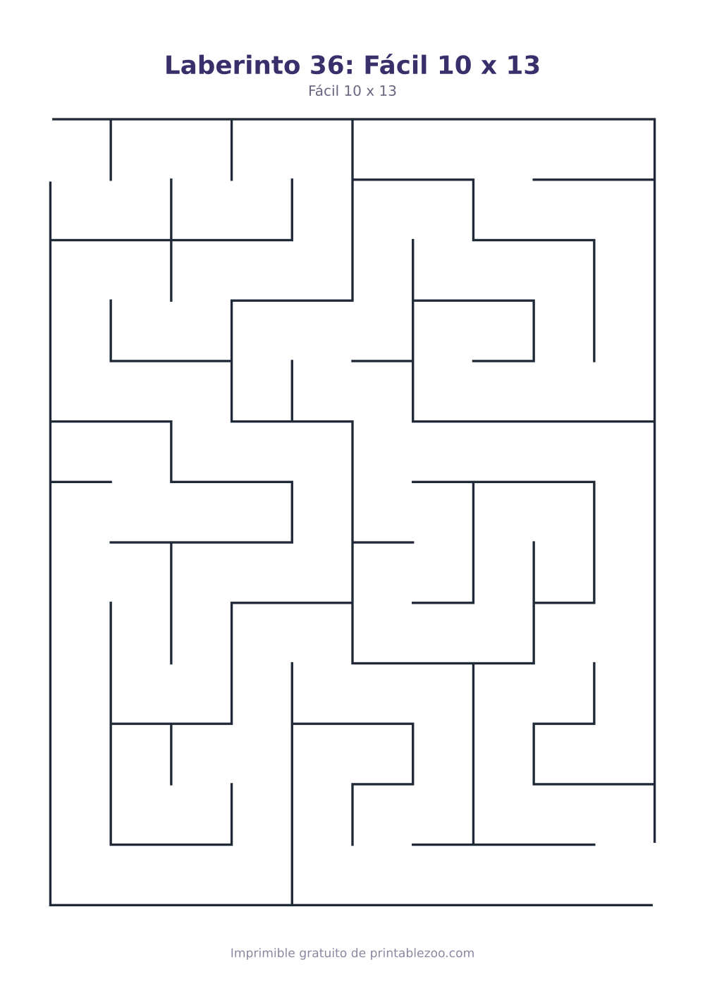 Laberinto 36: Fácil 10 x 13