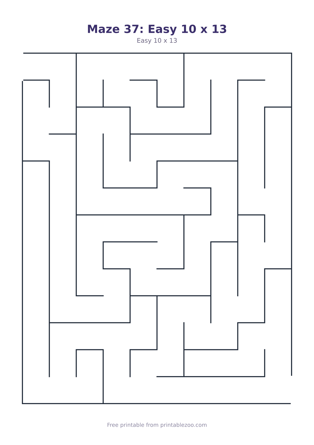 Maze 37: Easy 10 x 13