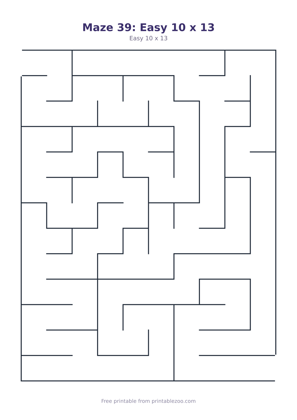 Maze 39: Easy 10 x 13