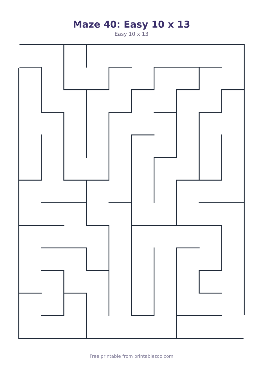 Maze 40: Easy 10 x 13