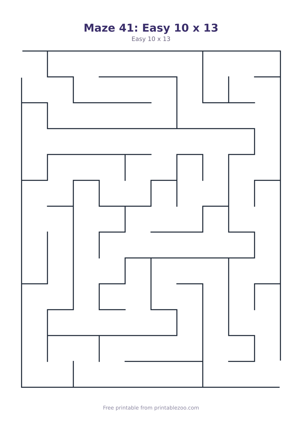 Maze 41: Easy 10 x 13