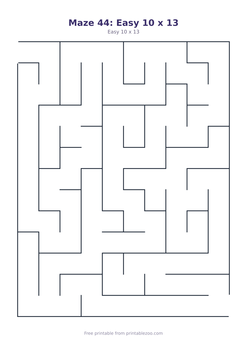 Maze 44: Easy 10 x 13