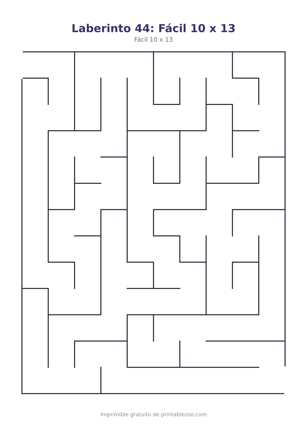 Laberinto 44: Fácil 10 x 13