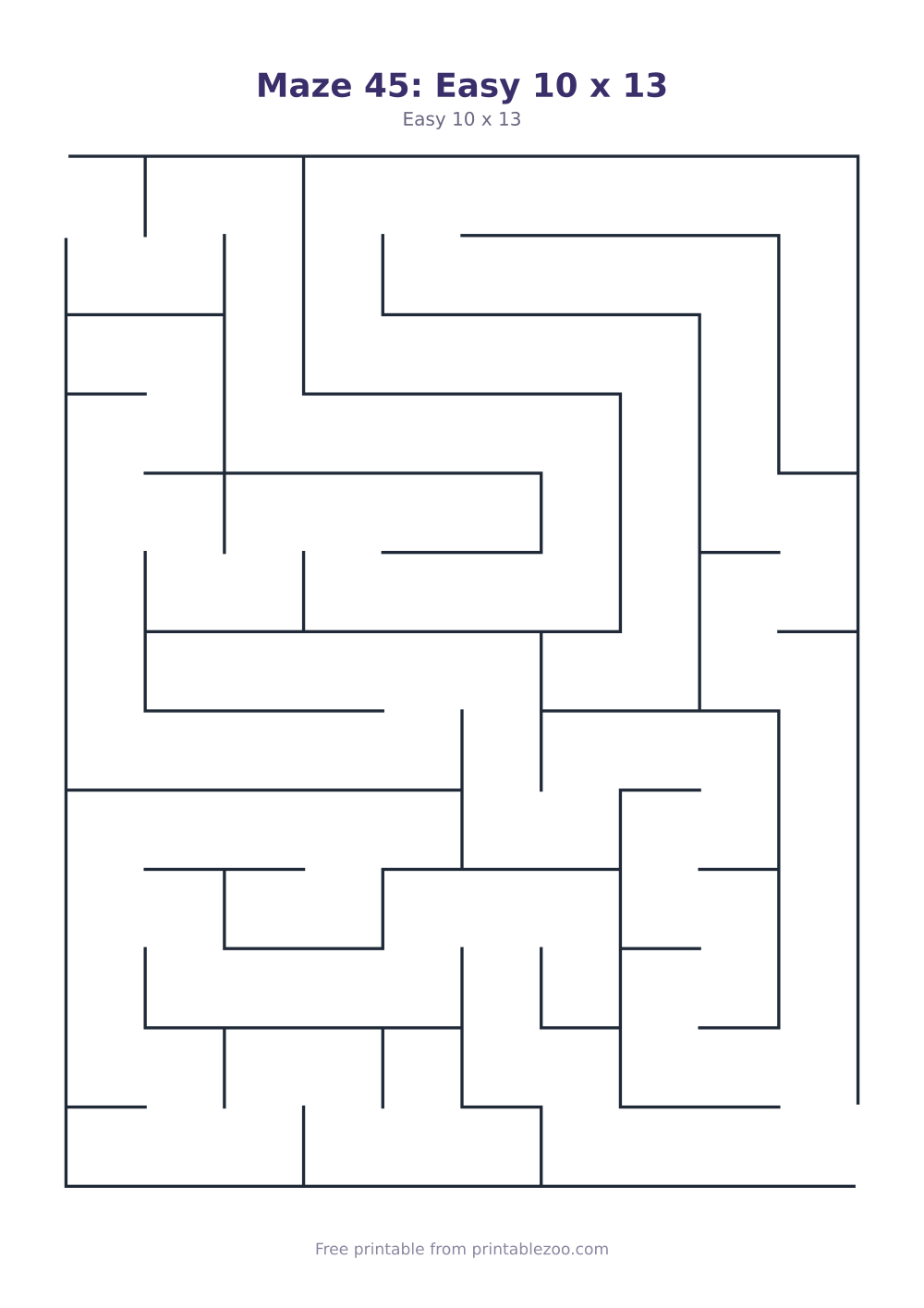 Maze 45: Easy 10 x 13