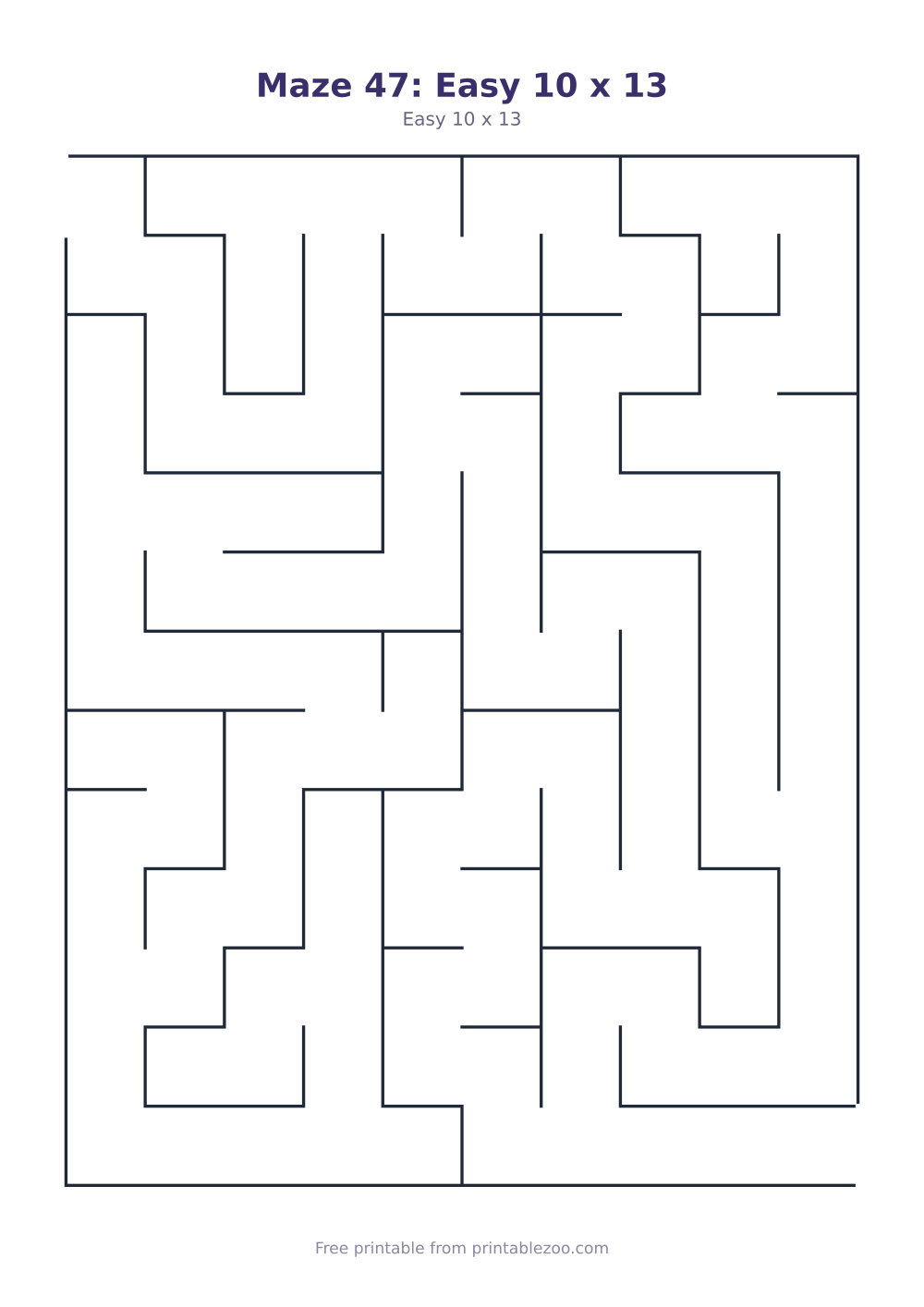 Maze 47: Easy 10 x 13