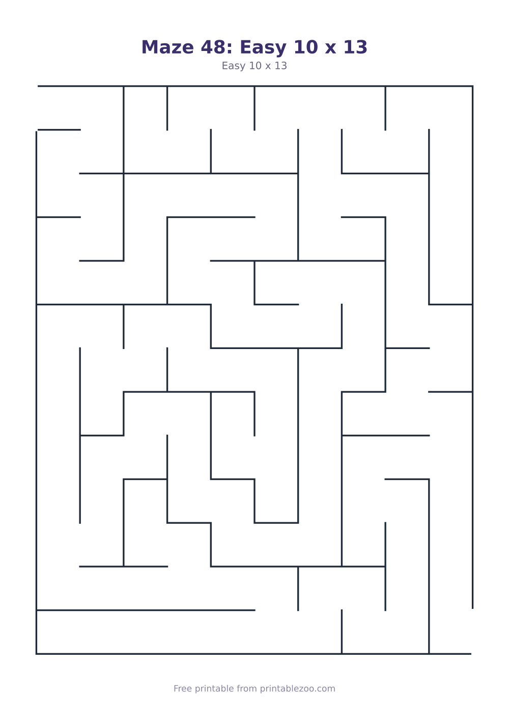 Maze 48: Easy 10 x 13