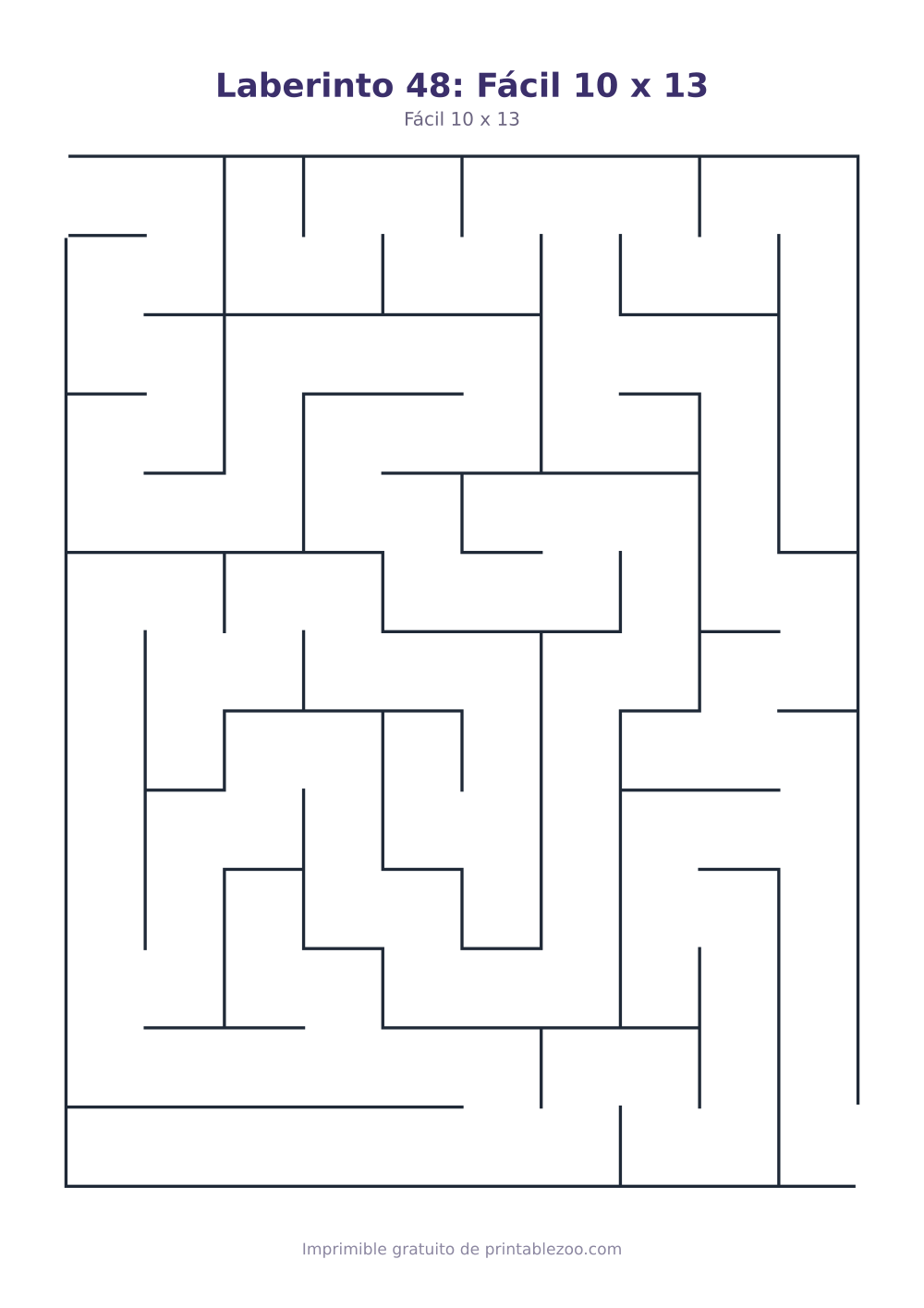 Laberinto 48: Fácil 10 x 13