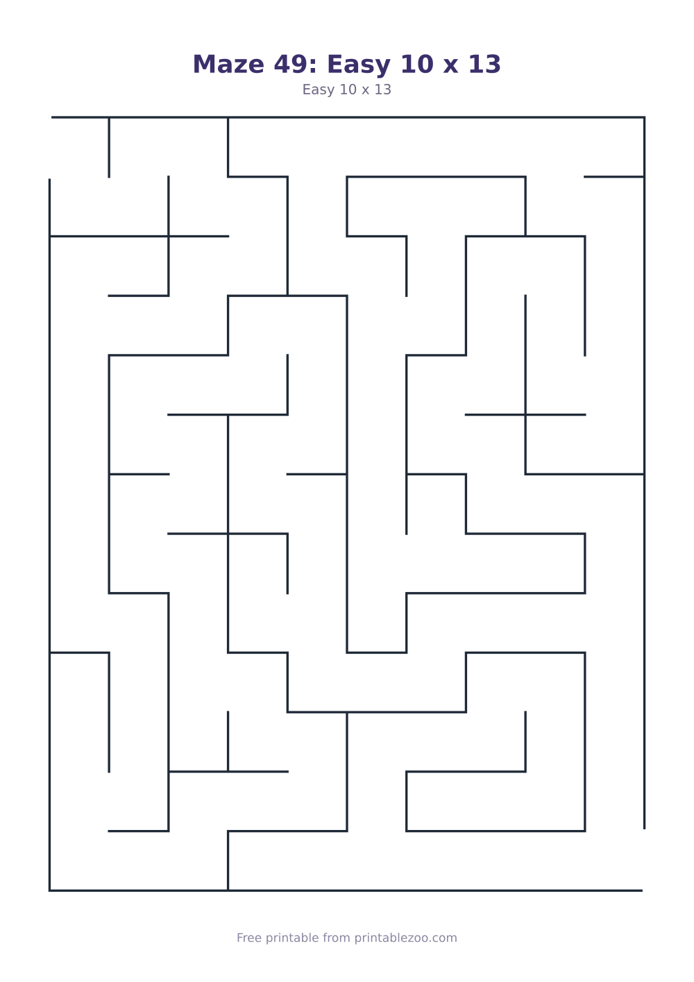 Maze 49: Easy 10 x 13