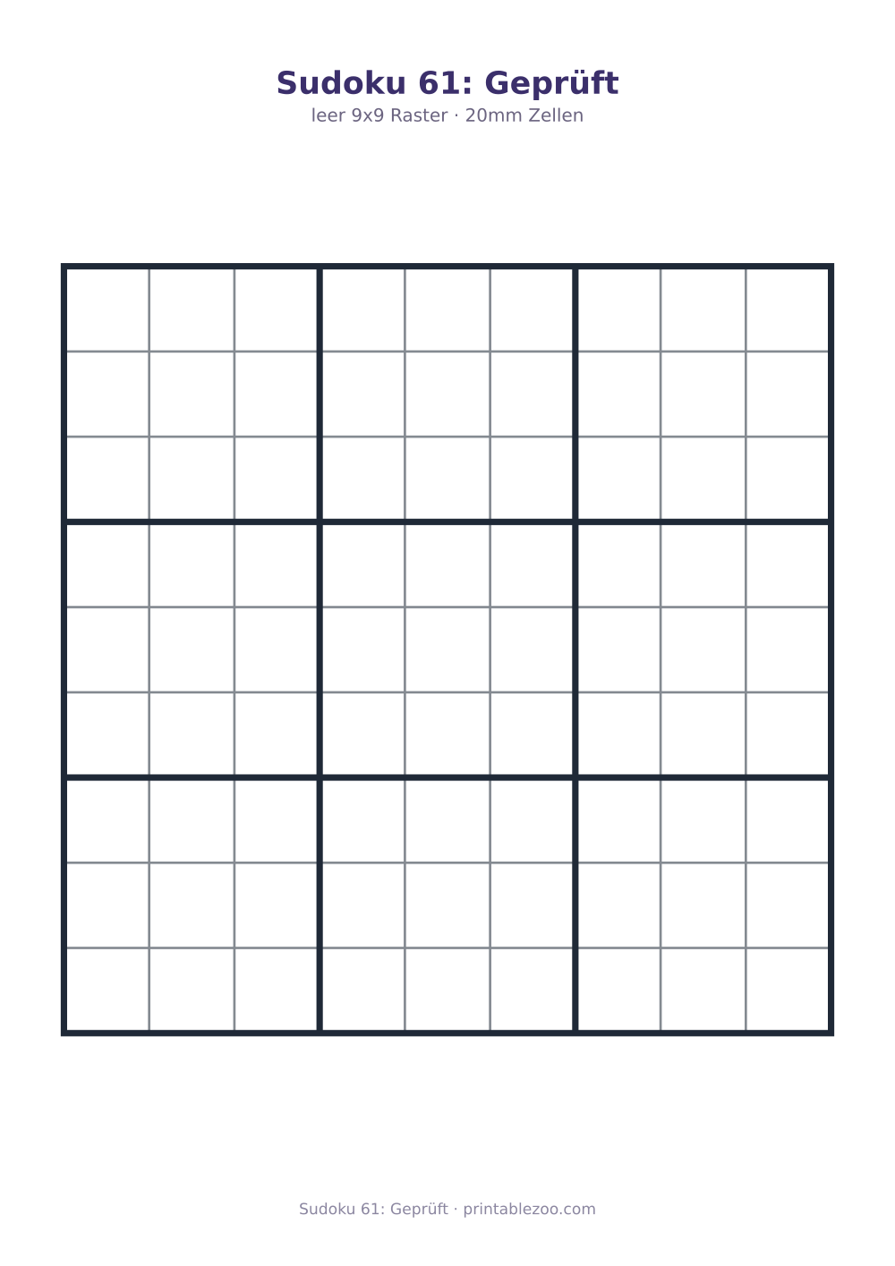 Sudoku 61: Geprüft als druckfertige Vorschau, Katalognummer 240131