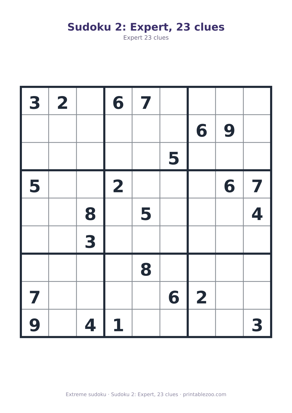 Sudoku 2: Expert, 23 clues