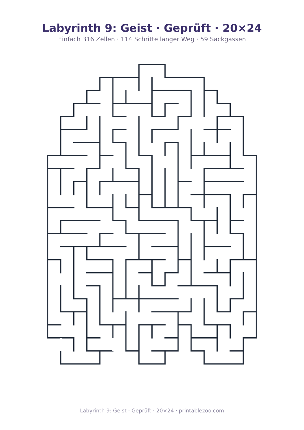 Labyrinth 9: Geist · Geprüft · 20×24 als druckfertige Vorschau, Katalognummer 158201