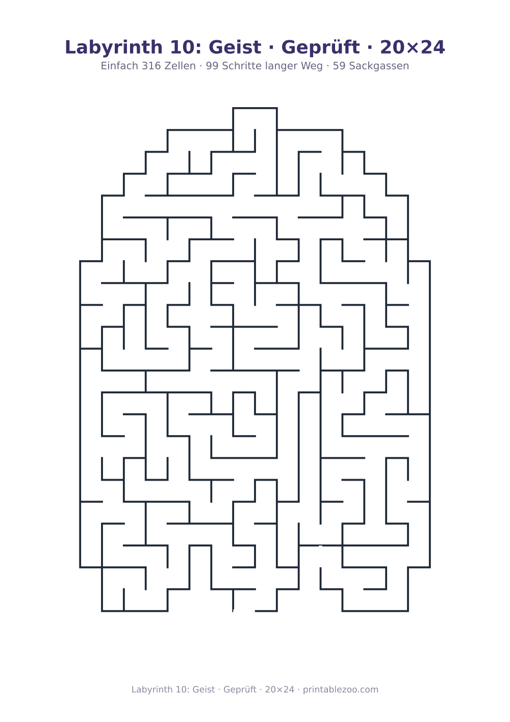 Labyrinth 10: Geist · Geprüft · 20×24 als druckfertige Vorschau, Katalognummer 158202