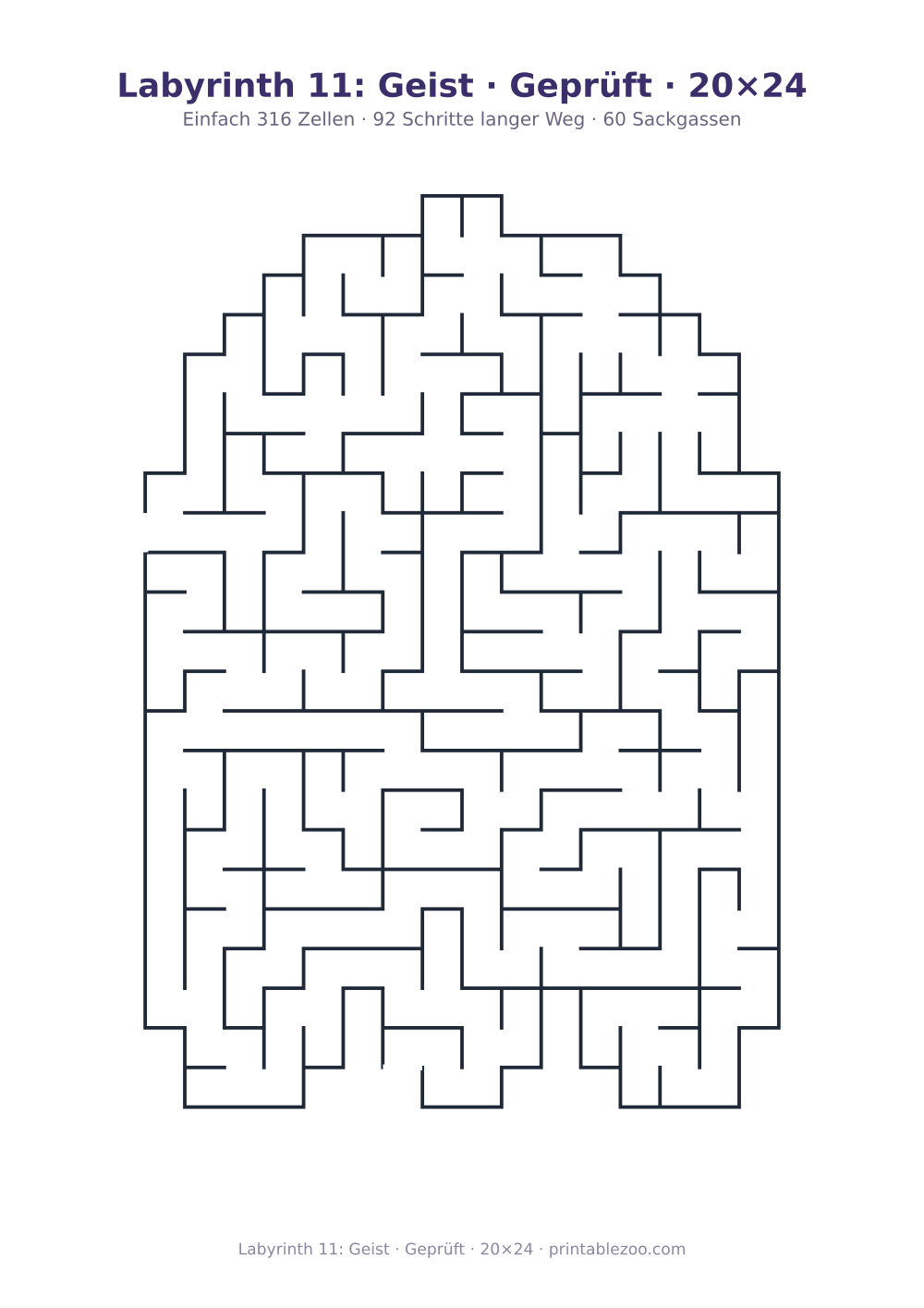 Labyrinth 11: Geist · Geprüft · 20×24 als druckfertige Vorschau, Katalognummer 158203