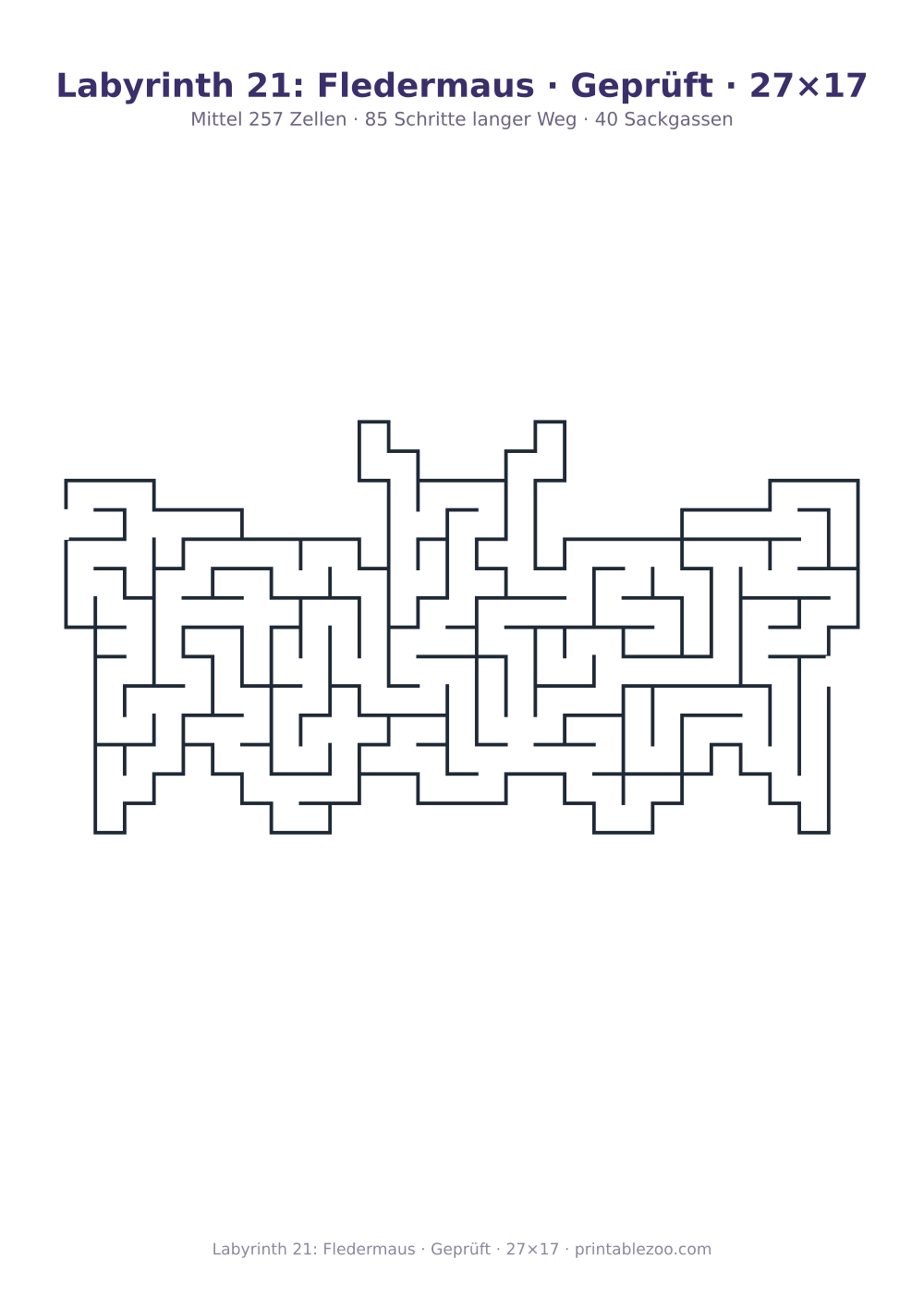 Labyrinth 21: Fledermaus · Geprüft · 27×17 als druckfertige Vorschau, Katalognummer 158312