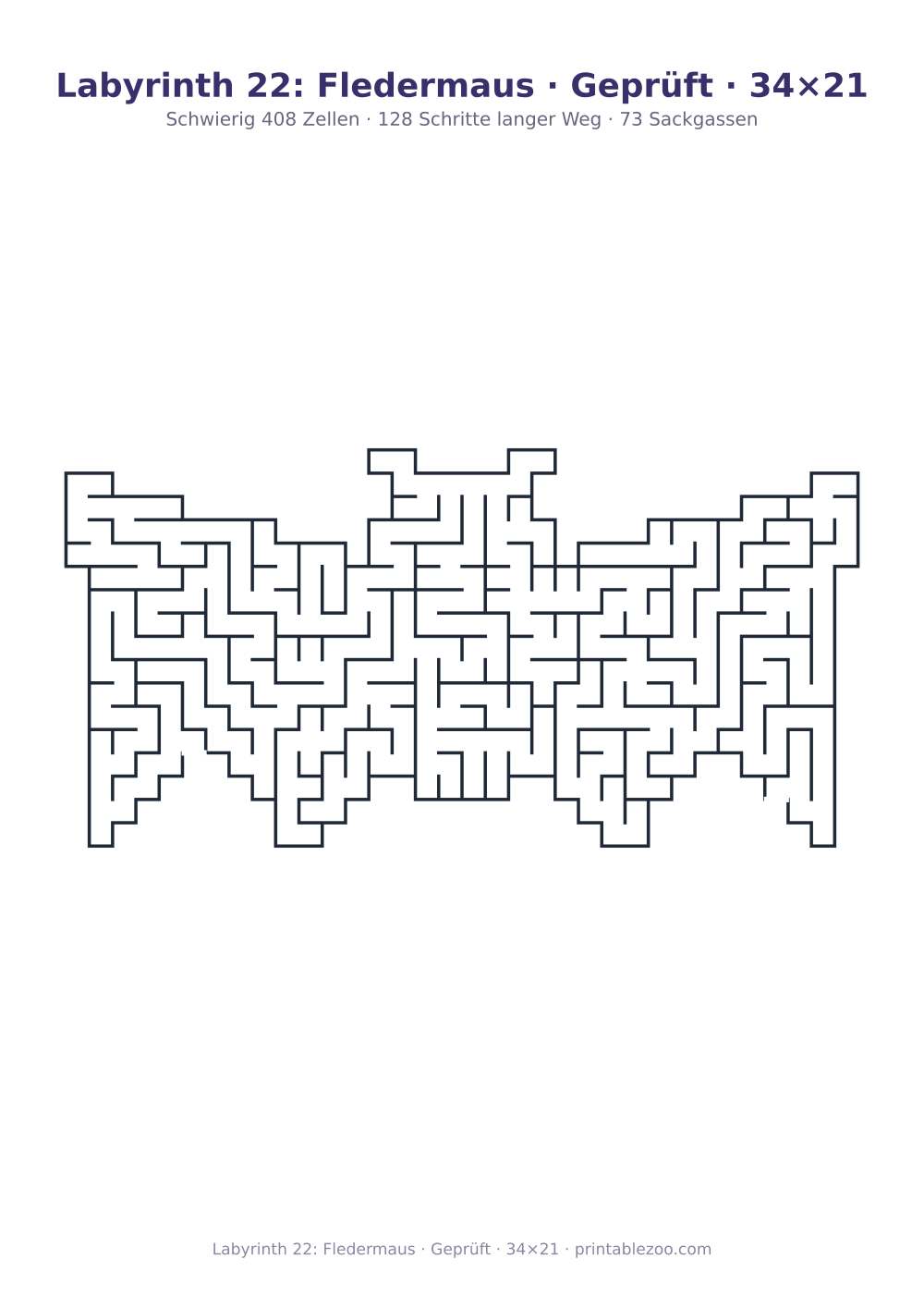 Labyrinth 22: Fledermaus · Geprüft · 34×21 als druckfertige Vorschau, Katalognummer 158321