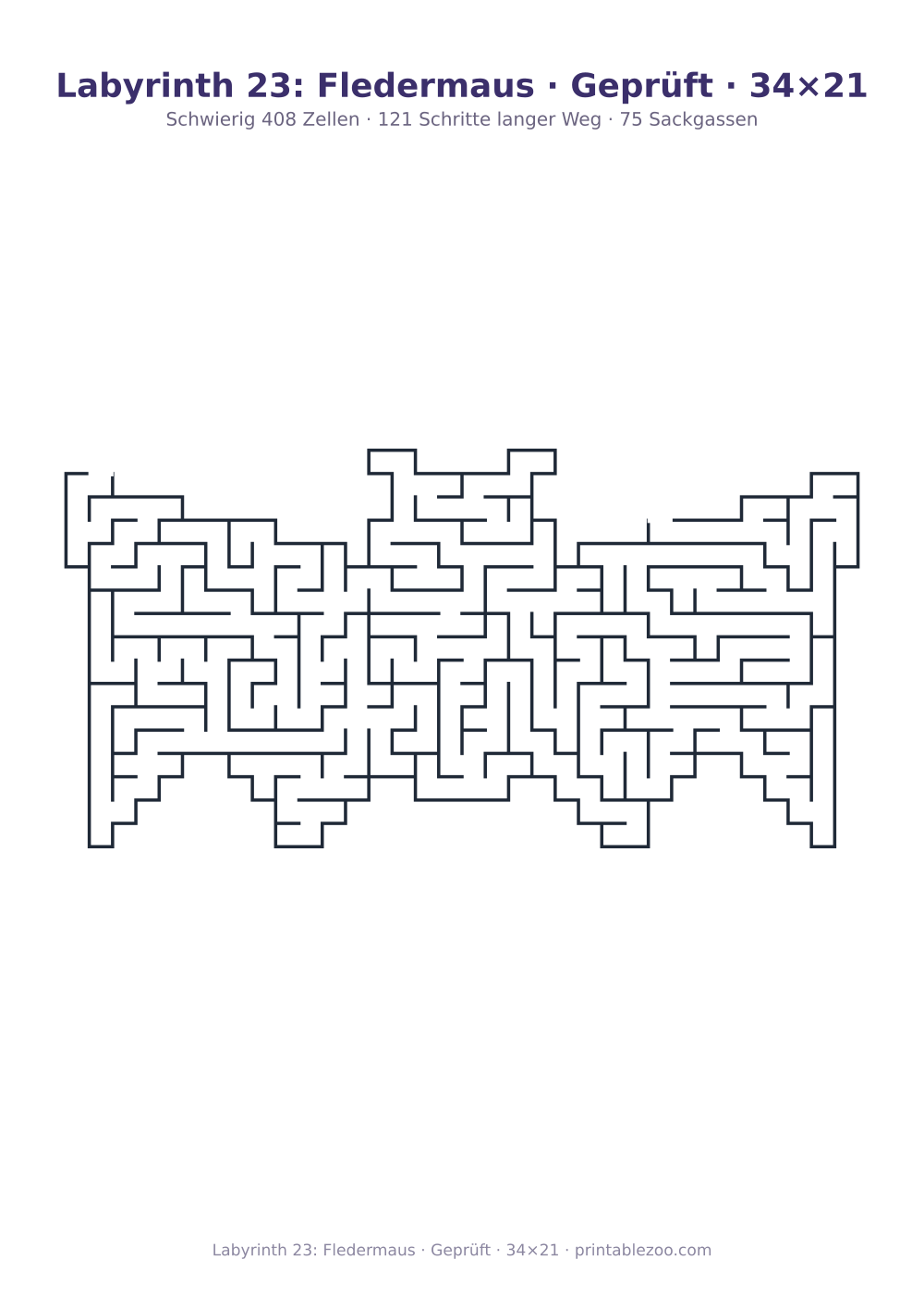 Labyrinth 23: Fledermaus · Geprüft · 34×21 als druckfertige Vorschau, Katalognummer 158322