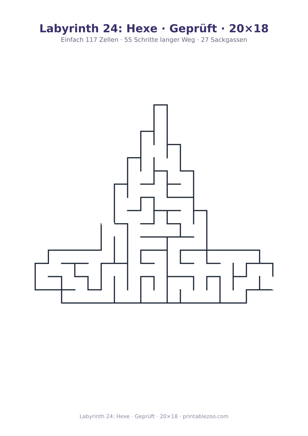 Labyrinth 24: Hexe · Geprüft · 20×18 als druckfertige Vorschau, Katalognummer 158401