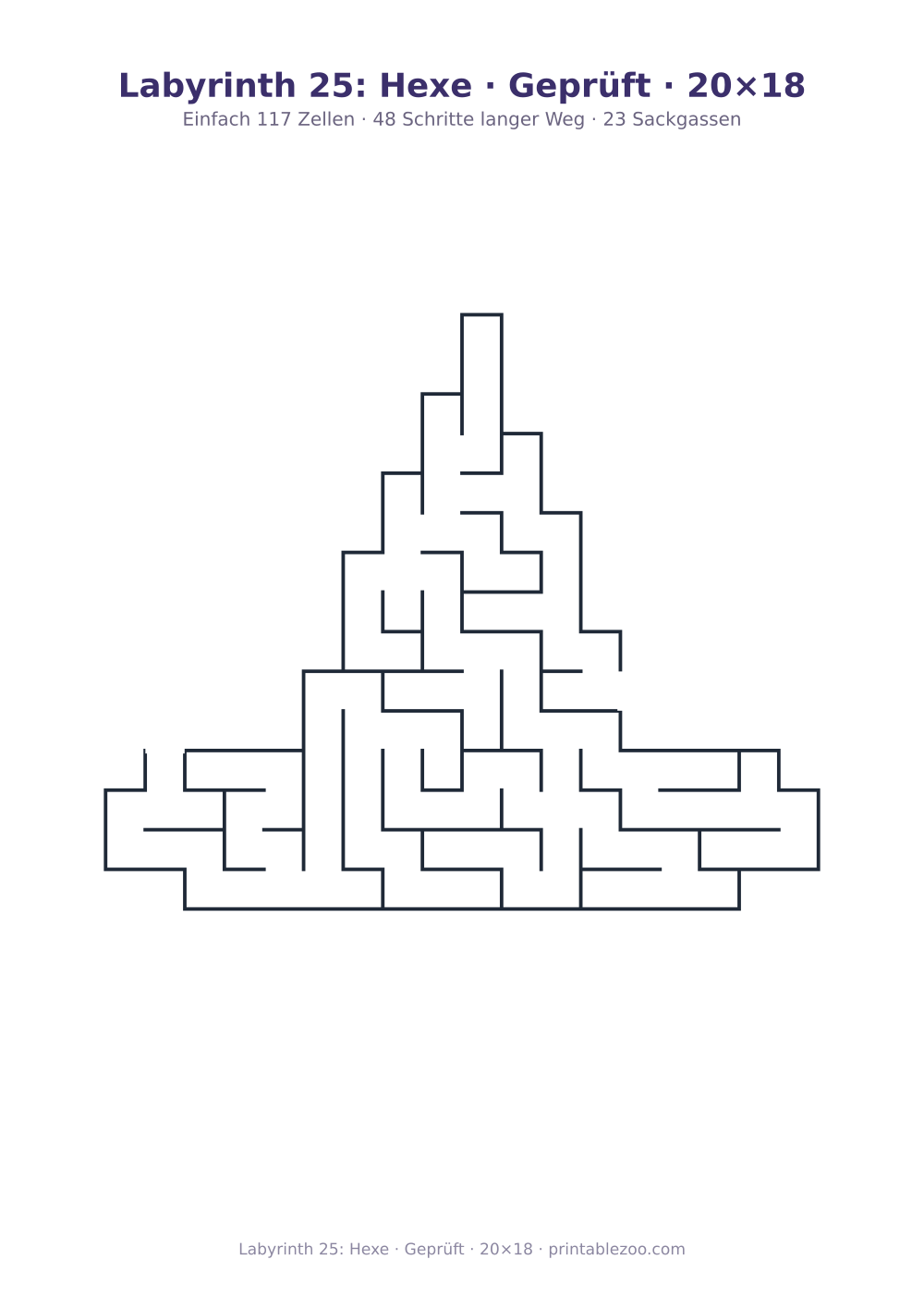 Labyrinth 25: Hexe · Geprüft · 20×18 als druckfertige Vorschau, Katalognummer 158402
