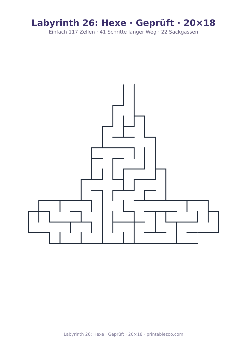 Labyrinth 26: Hexe · Geprüft · 20×18 als druckfertige Vorschau, Katalognummer 158403