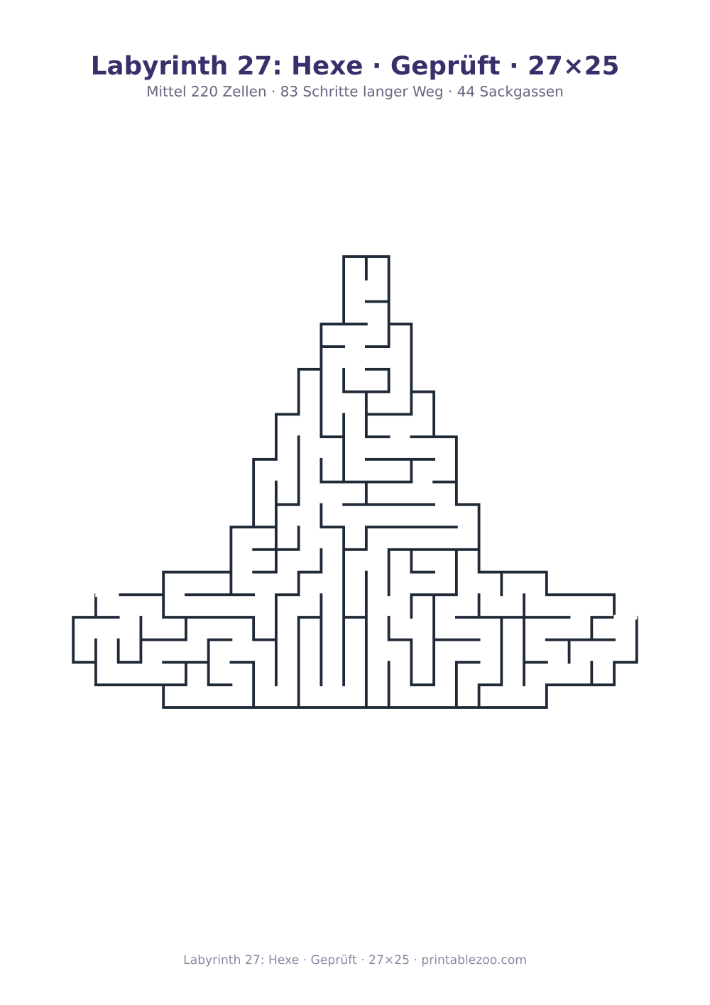 Labyrinth 27: Hexe · Geprüft · 27×25 als druckfertige Vorschau, Katalognummer 158411