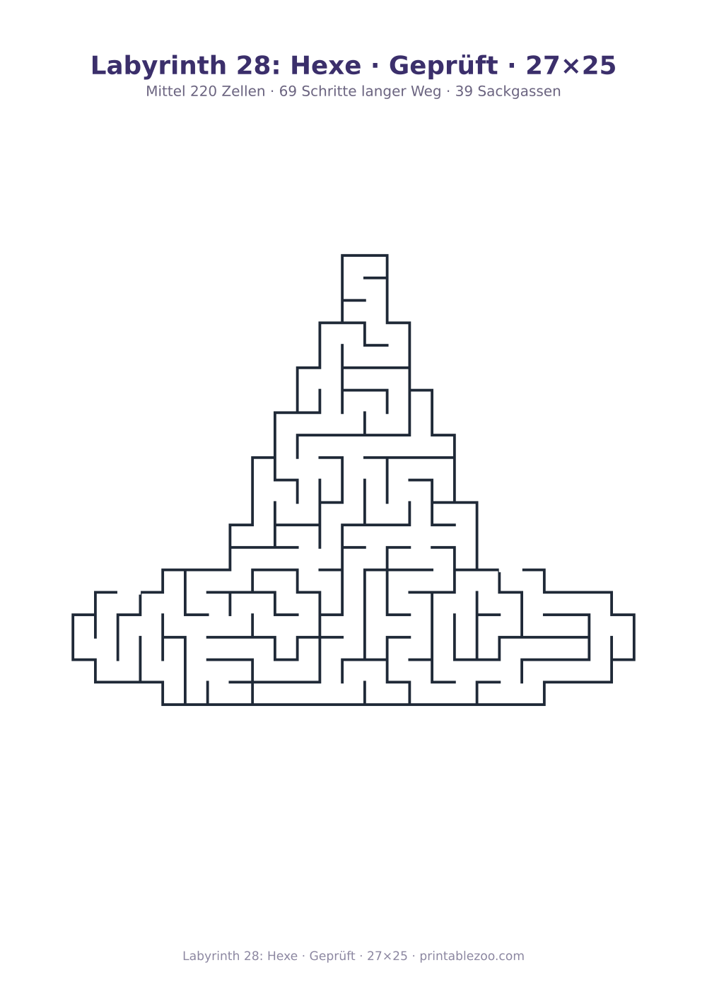 Labyrinth 28: Hexe · Geprüft · 27×25 als druckfertige Vorschau, Katalognummer 158412