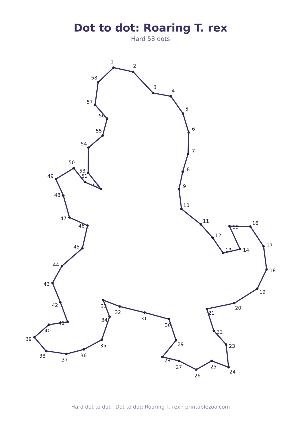 Dot to dot: Roaring T. rex