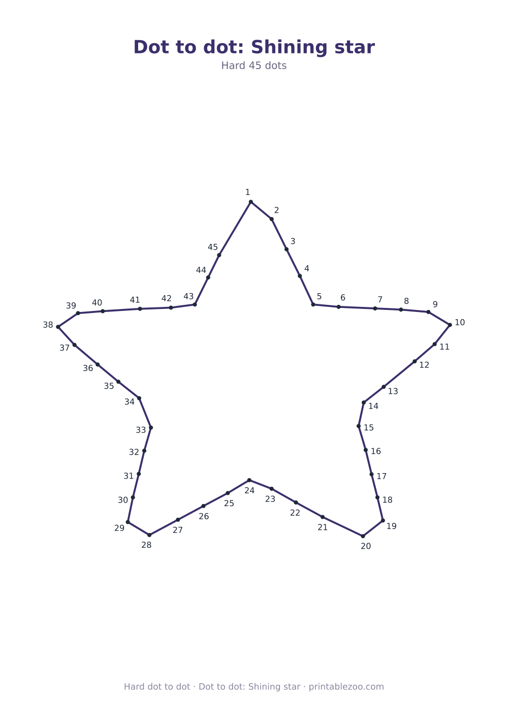 Dot to dot: Shining star