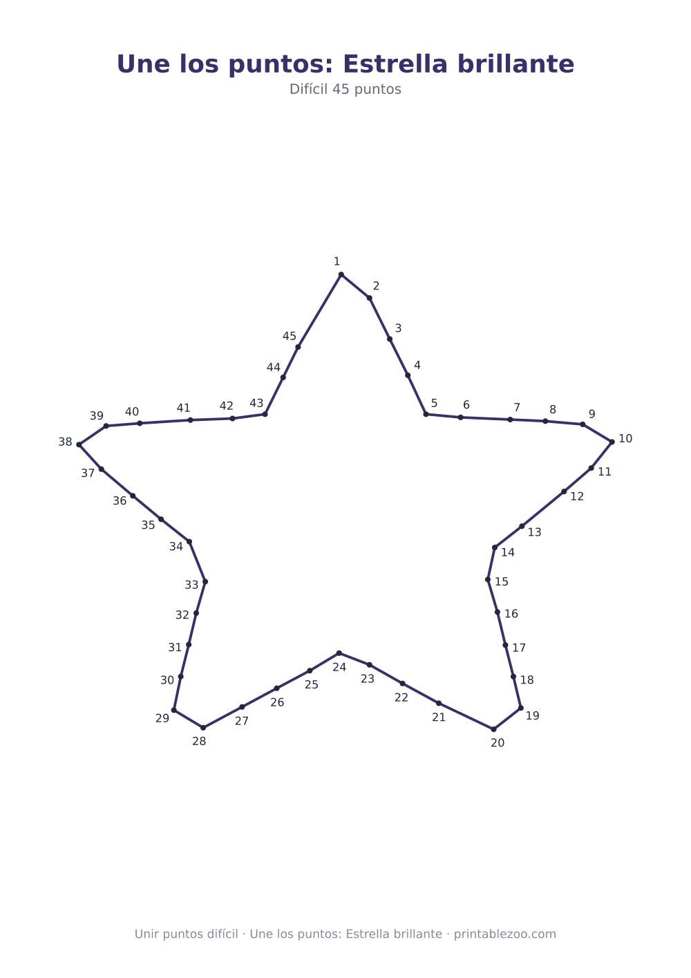 Une los puntos: Estrella brillante