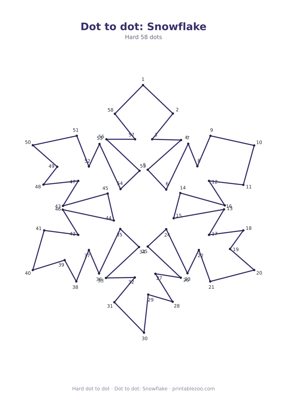 Dot to dot: Snowflake