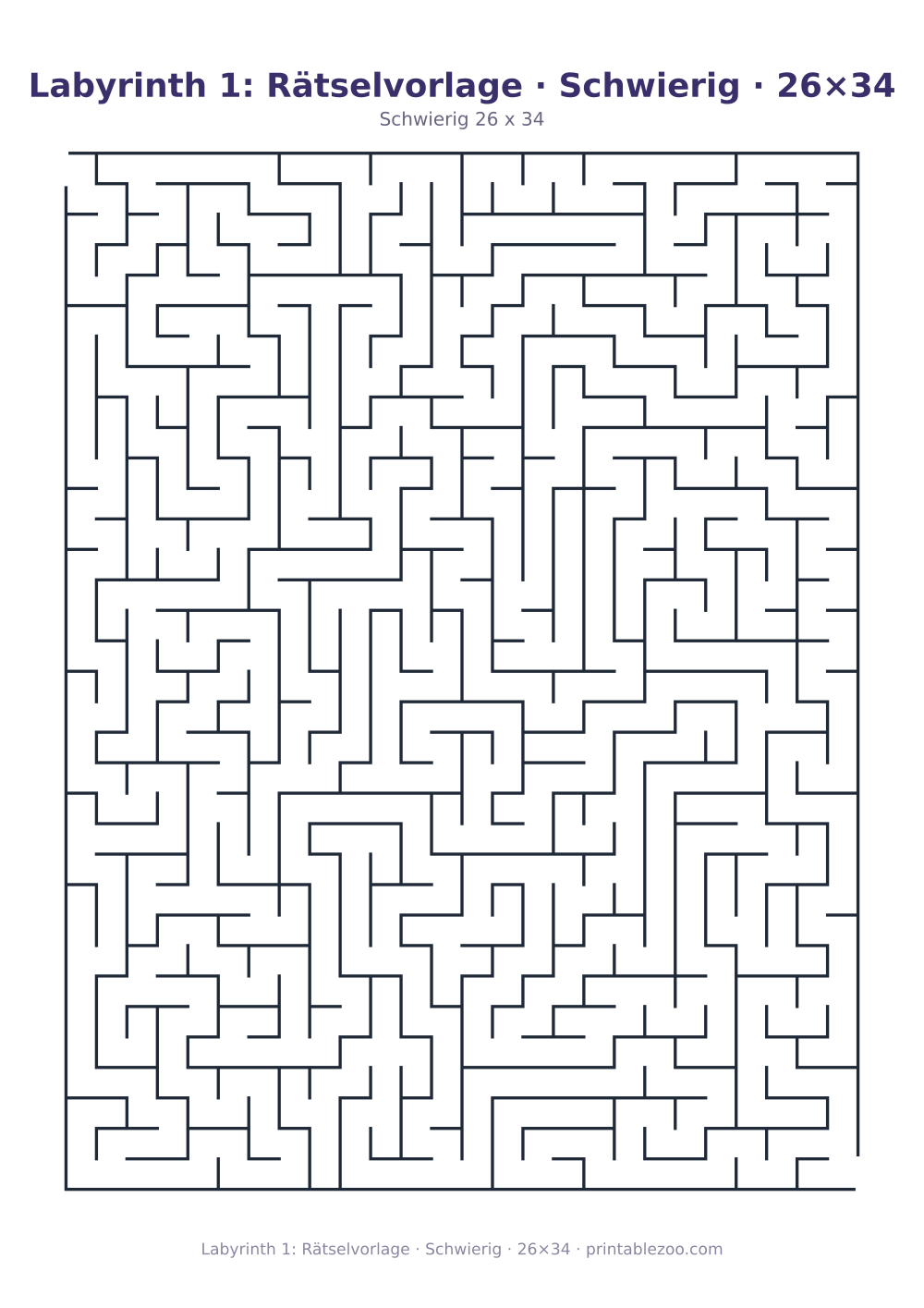 Schwierige Labyrinthe zum Ausdrucken