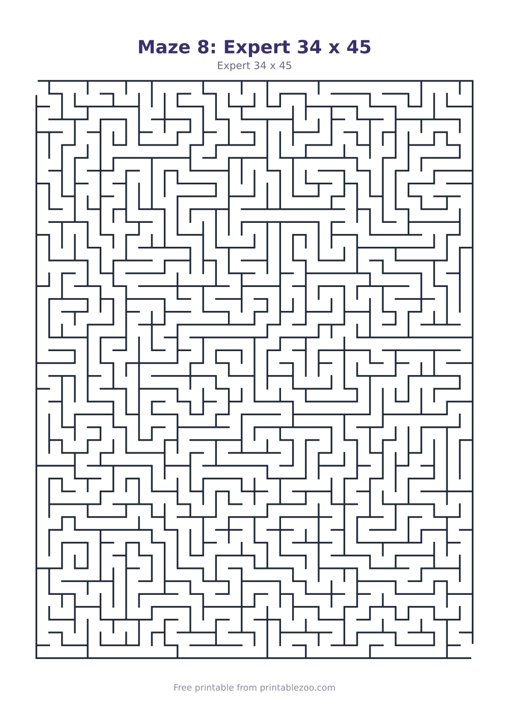 Maze 8: Expert 34 x 45
