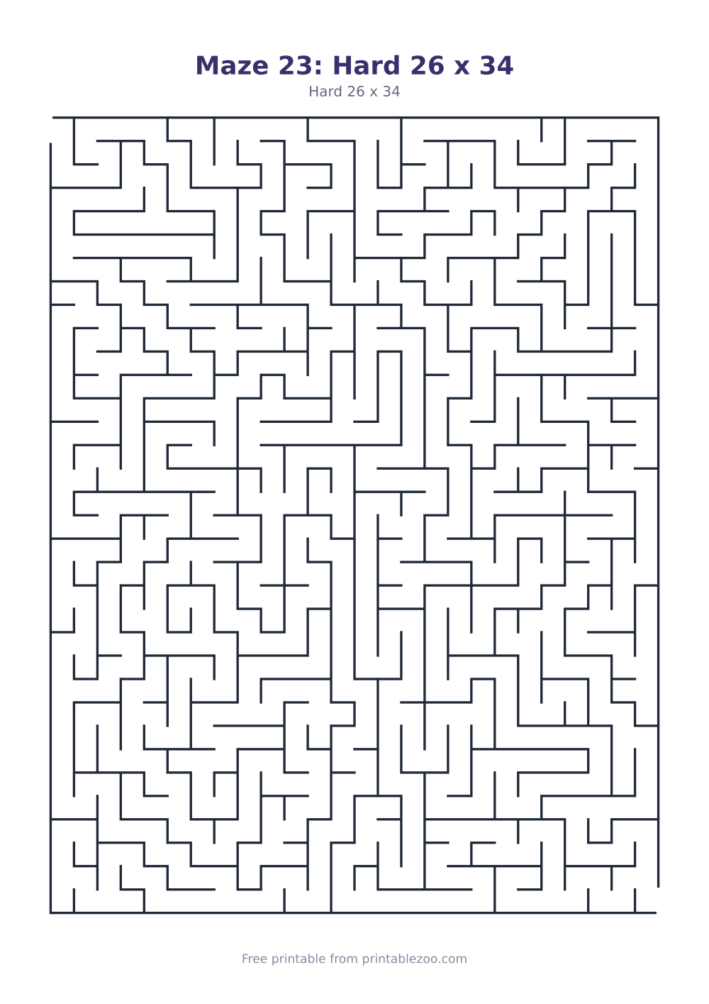 Maze 23: Hard 26 x 34