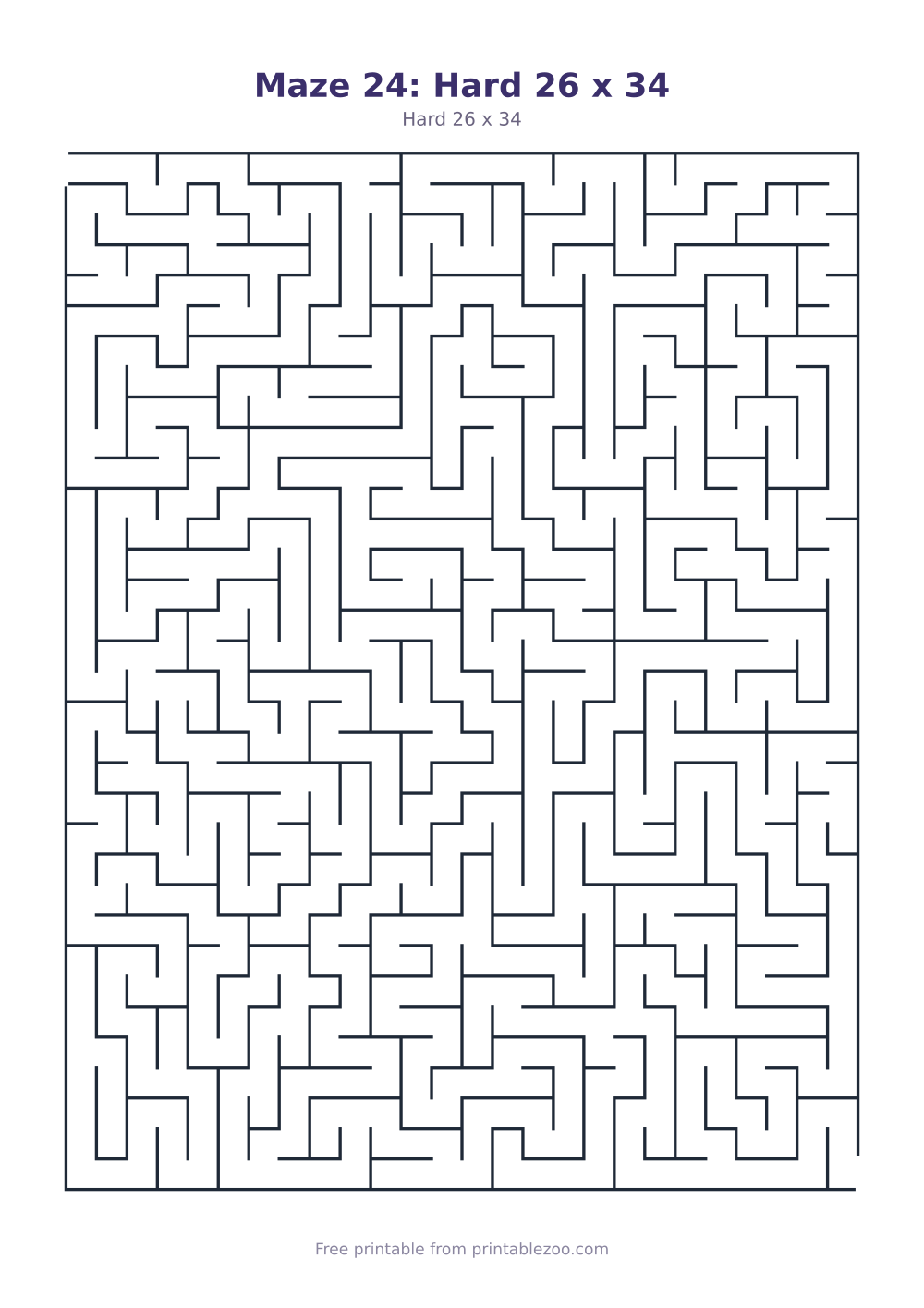 Maze 24: Hard 26 x 34